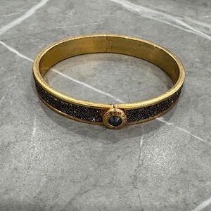 Vintage Henri Bendel Gold Bracelet with Black Accents